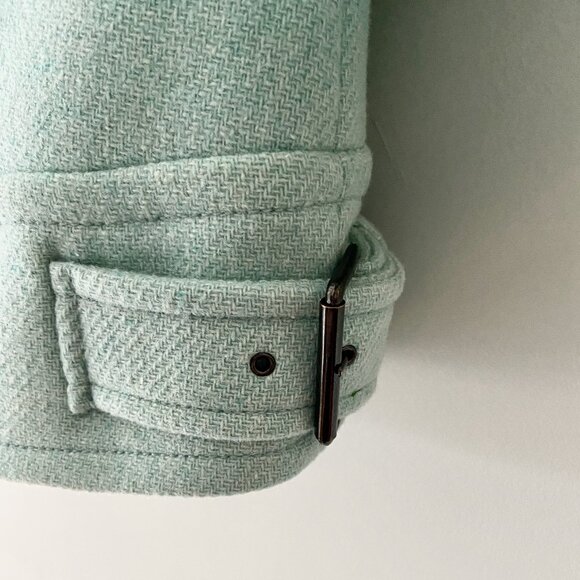 BANANA REPUBLIC Mint Green Wool-Blend Car Coat - Size XSP - Picture 3 of 8